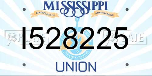 I528225 Mississippi License Plate