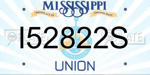 I52822S Mississippi License Plate