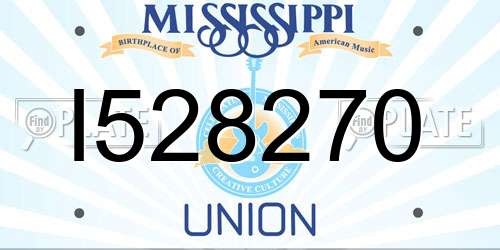 I528270 Mississippi License Plate
