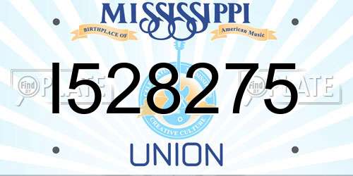 I528275 Mississippi License Plate