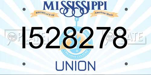 I528278 Mississippi License Plate