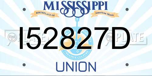 I52827D Mississippi License Plate