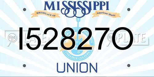 I52827O Mississippi License Plate