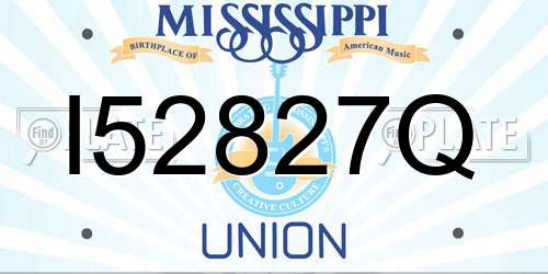 I52827Q Mississippi License Plate