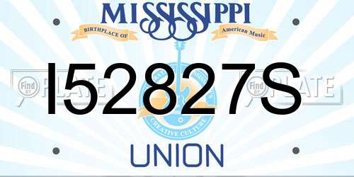 I52827S Mississippi License Plate