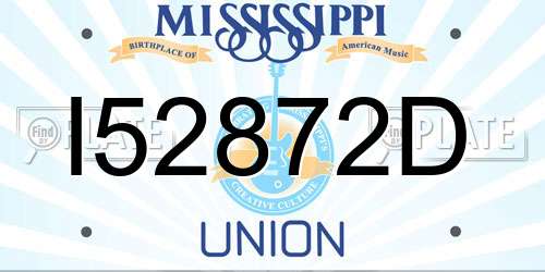 I52872D Mississippi License Plate