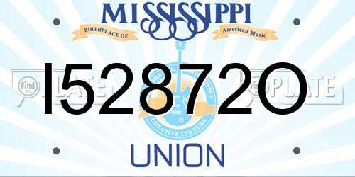 I52872O Mississippi License Plate