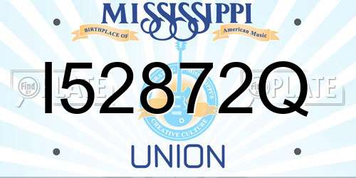 I52872Q Mississippi License Plate