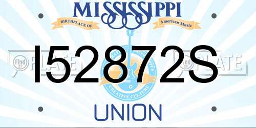 I52872S Mississippi License Plate