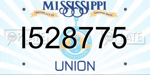 I528775 Mississippi License Plate