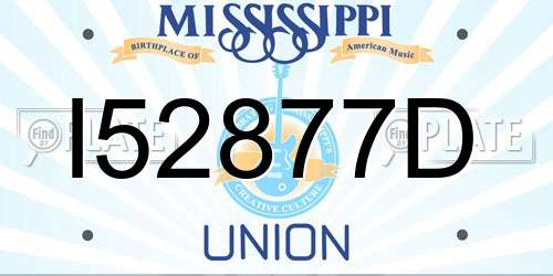 I52877D Mississippi License Plate