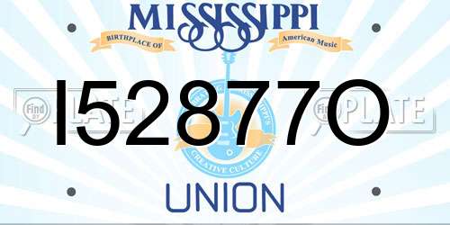 I52877O Mississippi License Plate