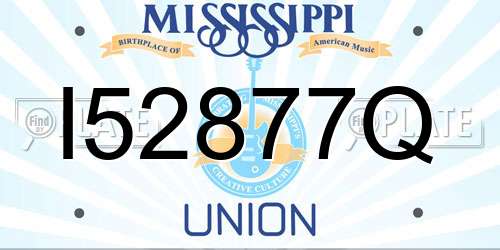 I52877Q Mississippi License Plate