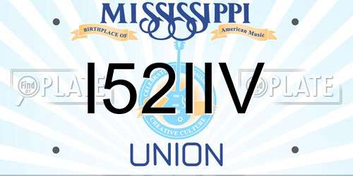 I52IIV Mississippi License Plate