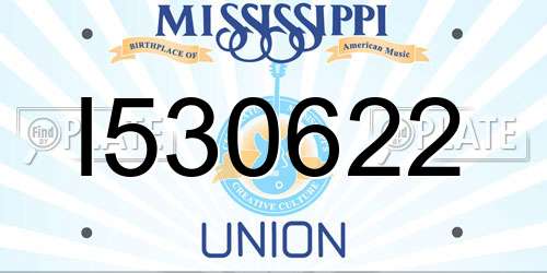 I530622 Mississippi License Plate