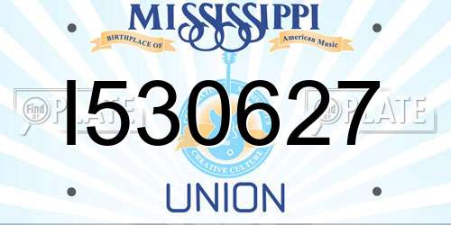 I530627 Mississippi License Plate