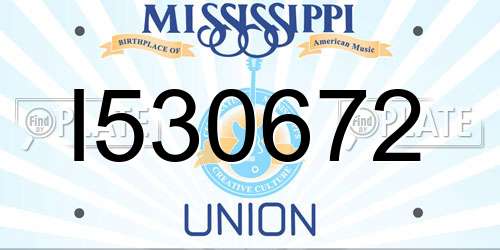 I530672 Mississippi License Plate
