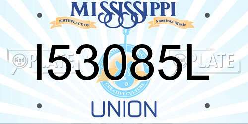 I53085L Mississippi License Plate