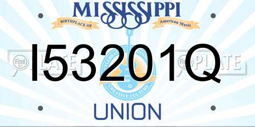 I53201Q Mississippi License Plate