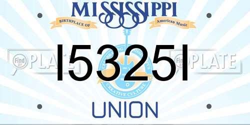 I5325I Mississippi License Plate