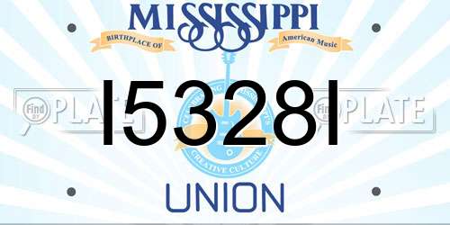 I5328I Mississippi License Plate