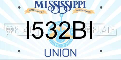 I532BI Mississippi License Plate