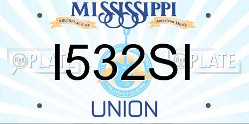 I532SI Mississippi License Plate