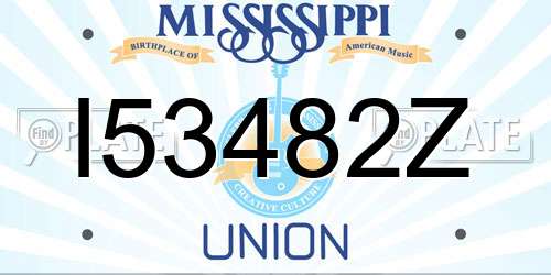 I53482Z Mississippi License Plate