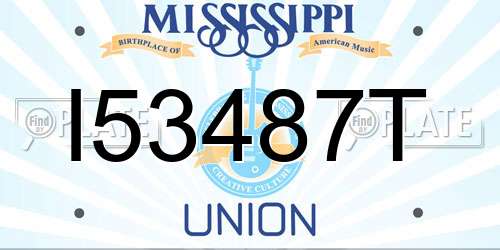 I53487T Mississippi License Plate