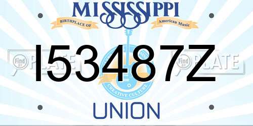 I53487Z Mississippi License Plate