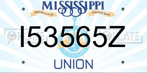 I53565Z Mississippi License Plate