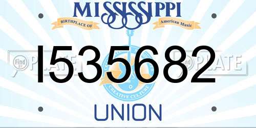 I535682 Mississippi License Plate