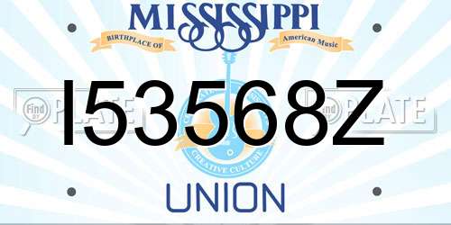 I53568Z Mississippi License Plate