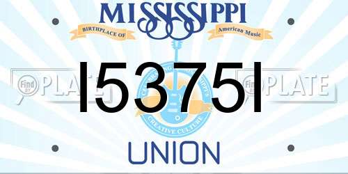 I5375I Mississippi License Plate
