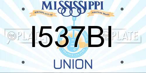 I537BI Mississippi License Plate