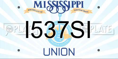 I537SI Mississippi License Plate