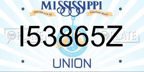 I53865Z Mississippi License Plate