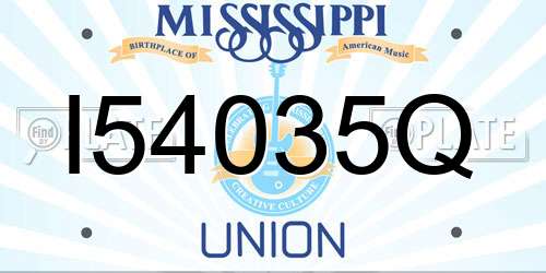I54035Q Mississippi License Plate