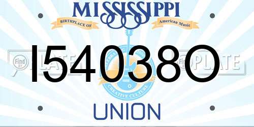 I54038O Mississippi License Plate