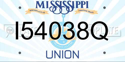 I54038Q Mississippi License Plate