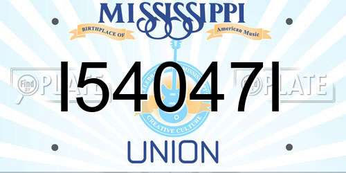 I54047I Mississippi License Plate