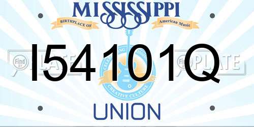 I54101Q Mississippi License Plate