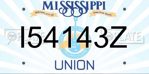 I54143Z Mississippi License Plate