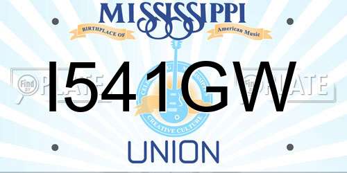 I541GW Mississippi License Plate
