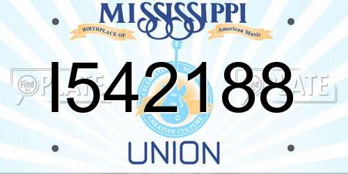 I542188 Mississippi License Plate