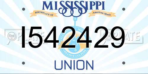 I542429 Mississippi License Plate