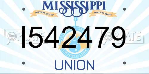 I542479 Mississippi License Plate