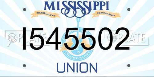 I545502 Mississippi License Plate