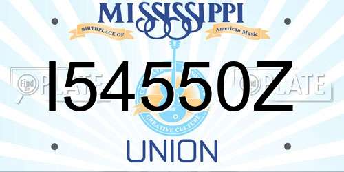 I54550Z Mississippi License Plate