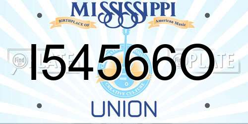 I54566O Mississippi License Plate